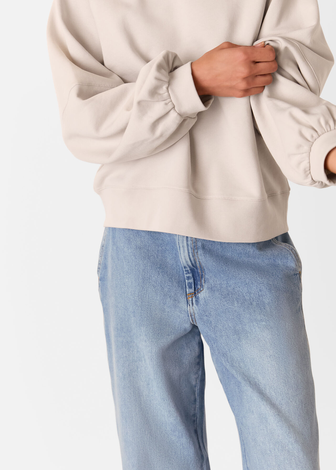 Gathered Full Sleeve Sweat