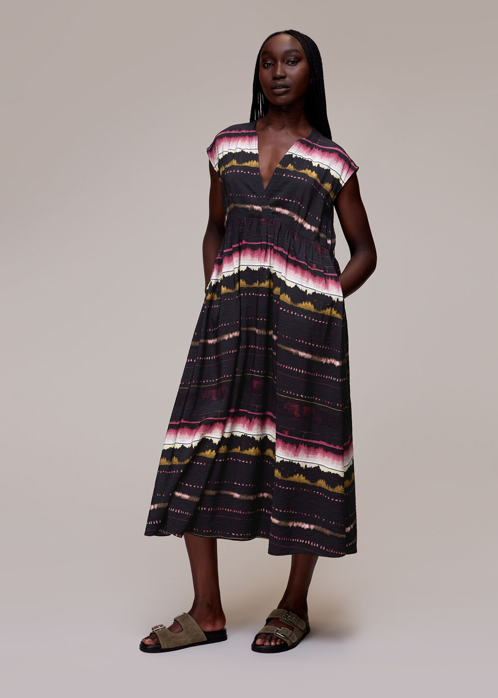Amelie Shibori Trapeze Dress