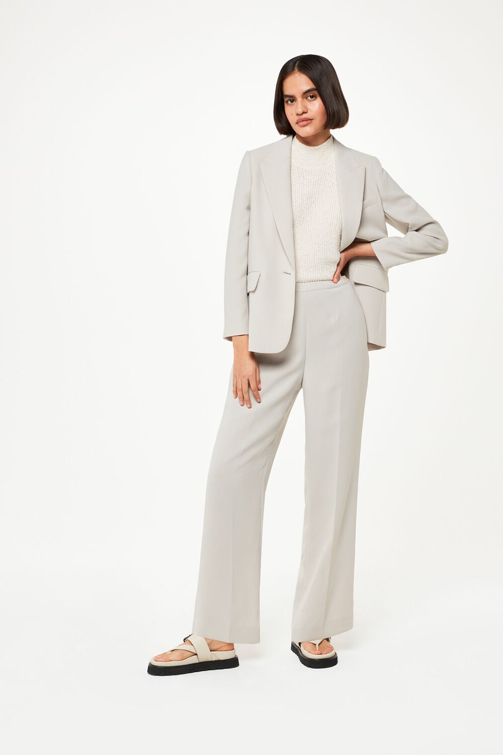 Neutral Full Length Anna Trouser