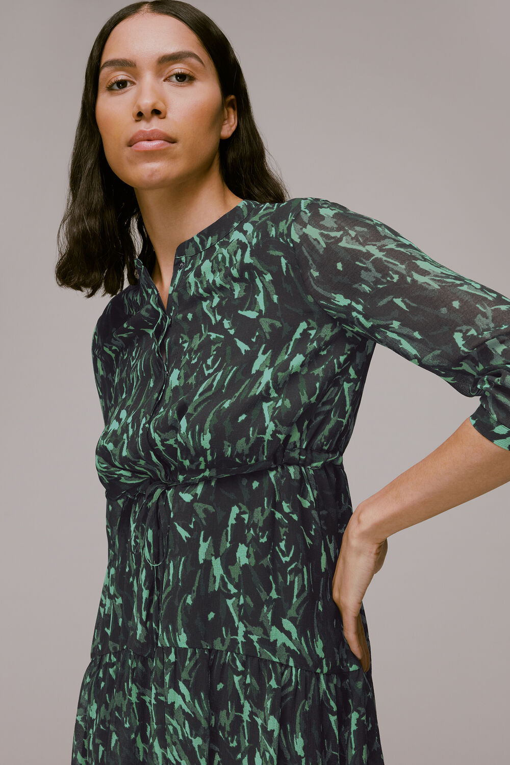 Abstract Brushstroke Dress