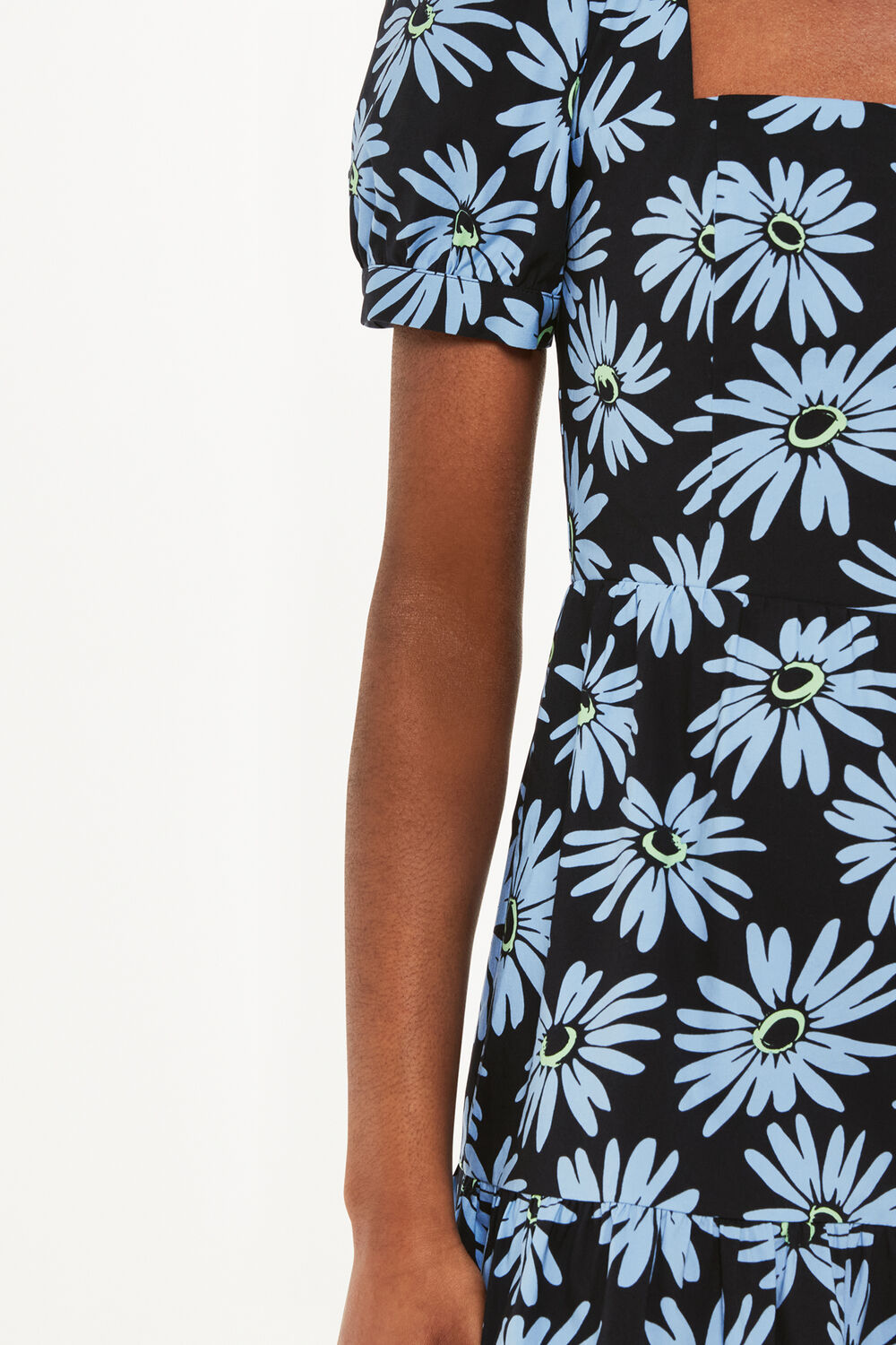Daisy Print Poplin Dress