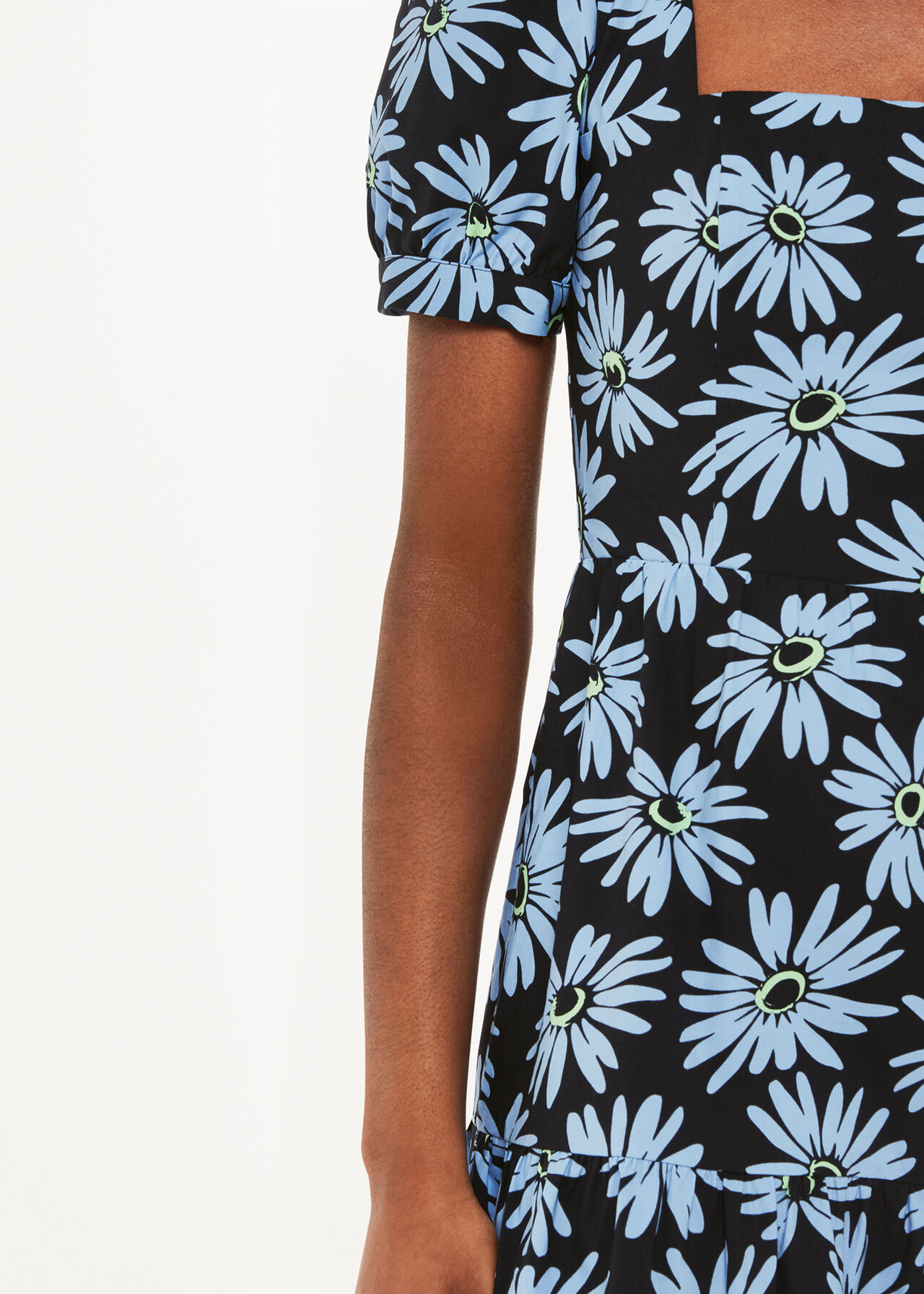 Daisy Print Poplin Dress