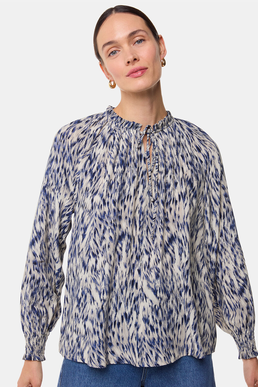 Paige Ripple Leopard Blouse