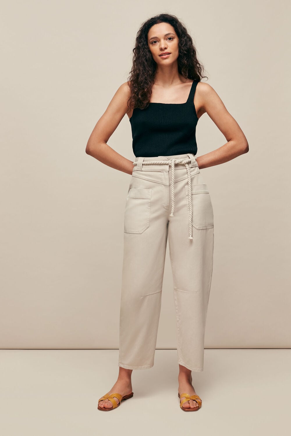 Rope Belted Casual Trouser