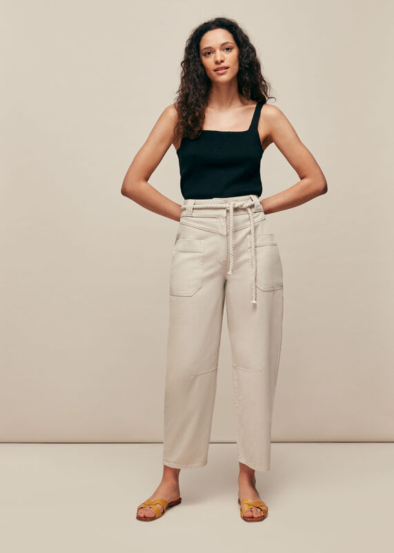 Rope Belted Casual Trouser