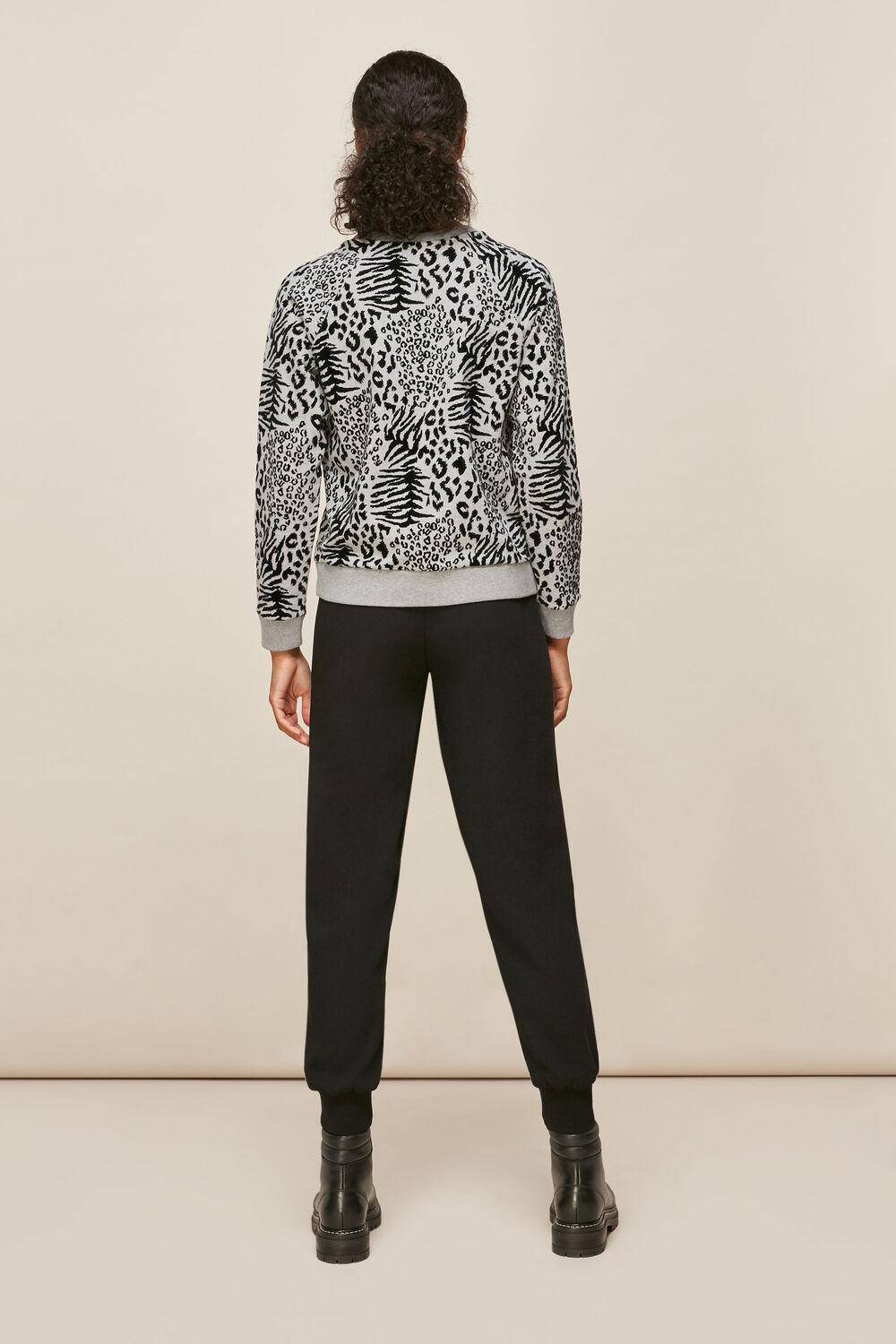 Flocked Animal Sweatshirt