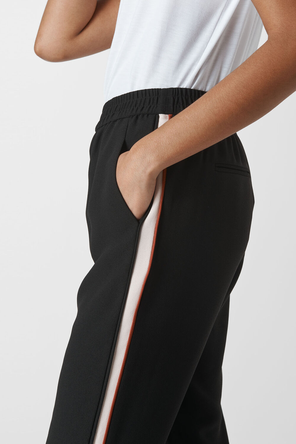 Elyse Side Stripe Trouser Black/Multi