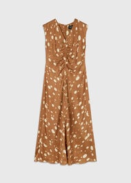 Deer Spot Viscose Midi Dress