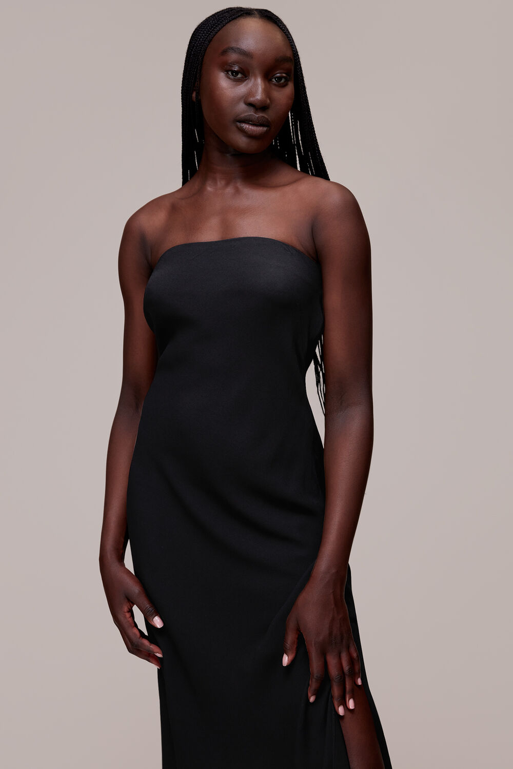 Bandeau Strapless Midi Dress