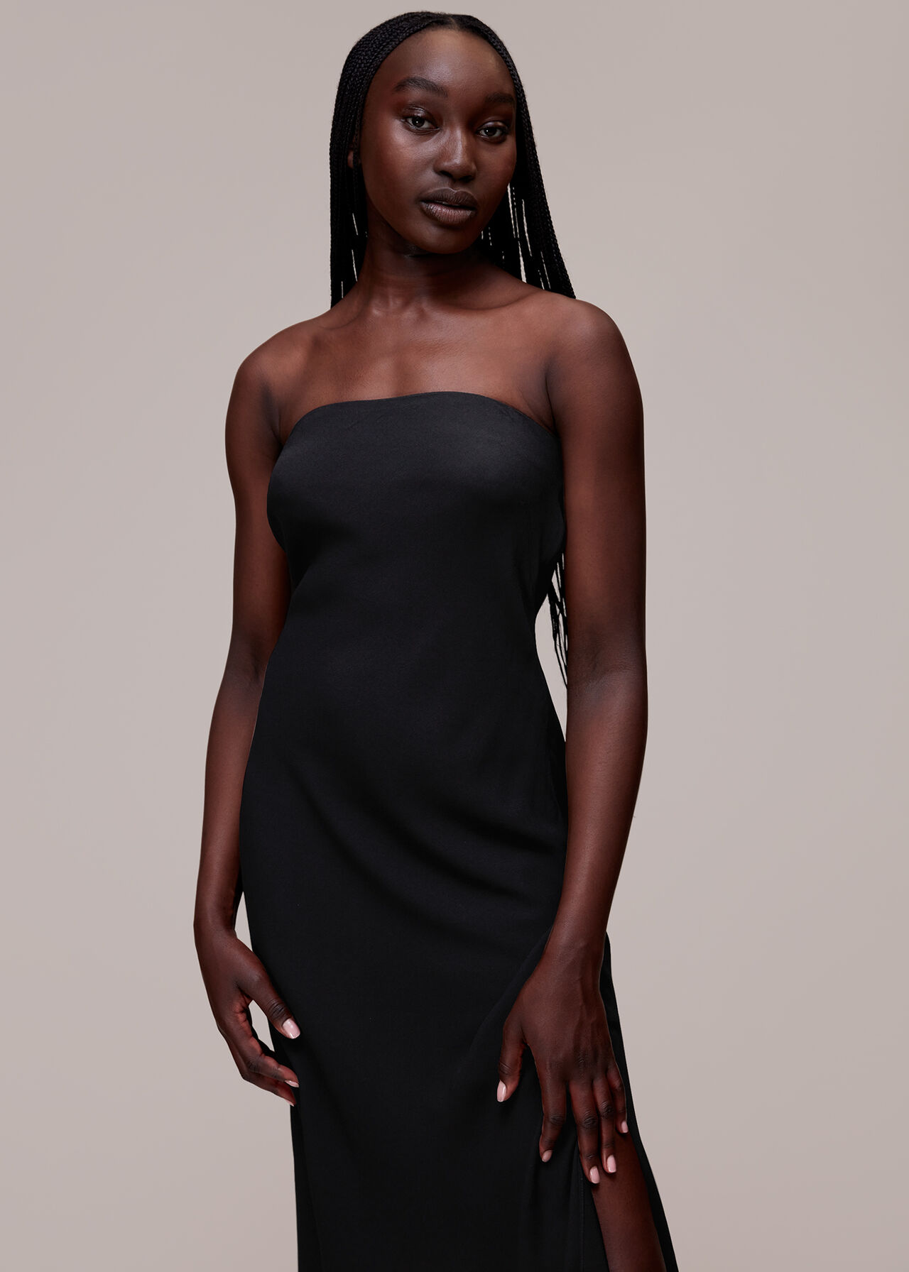 Bandeau Strapless Midi Dress