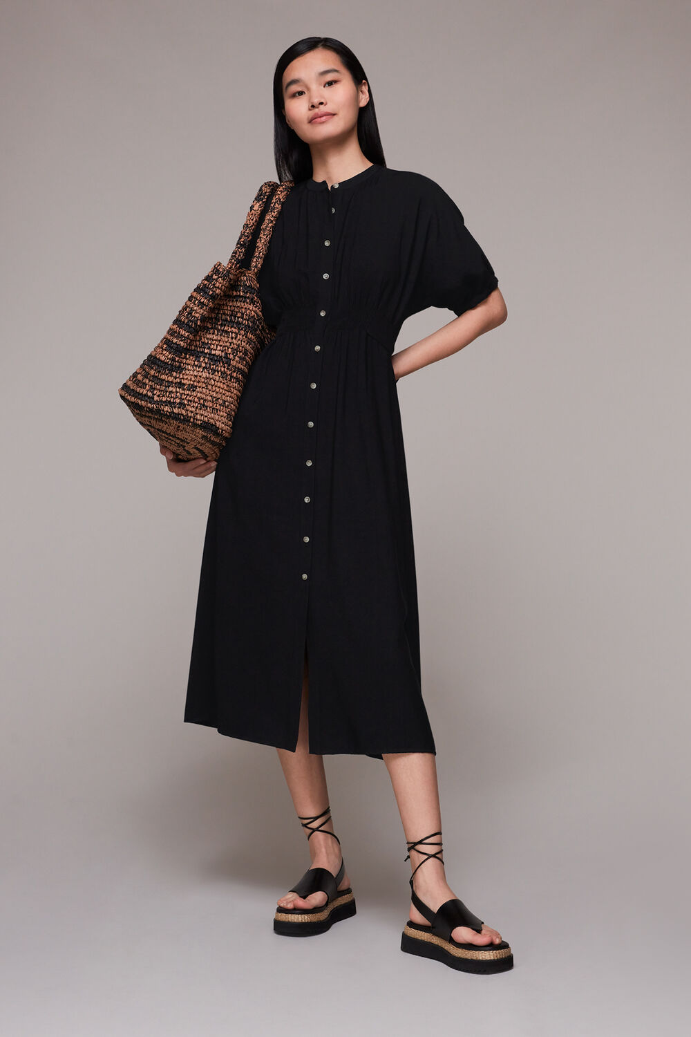 Black Amber Midi Dress