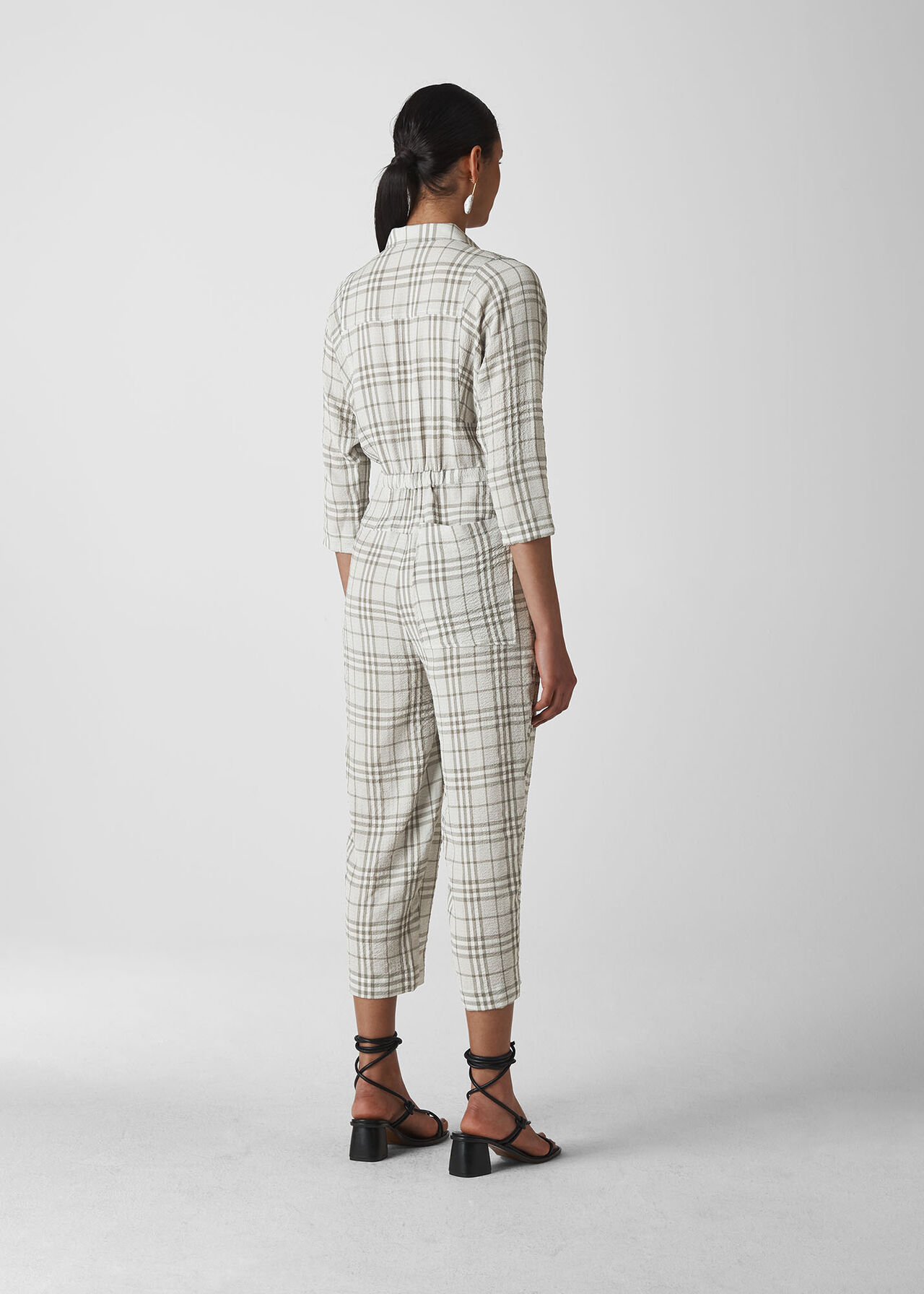 Alphina Check Jumpsuit