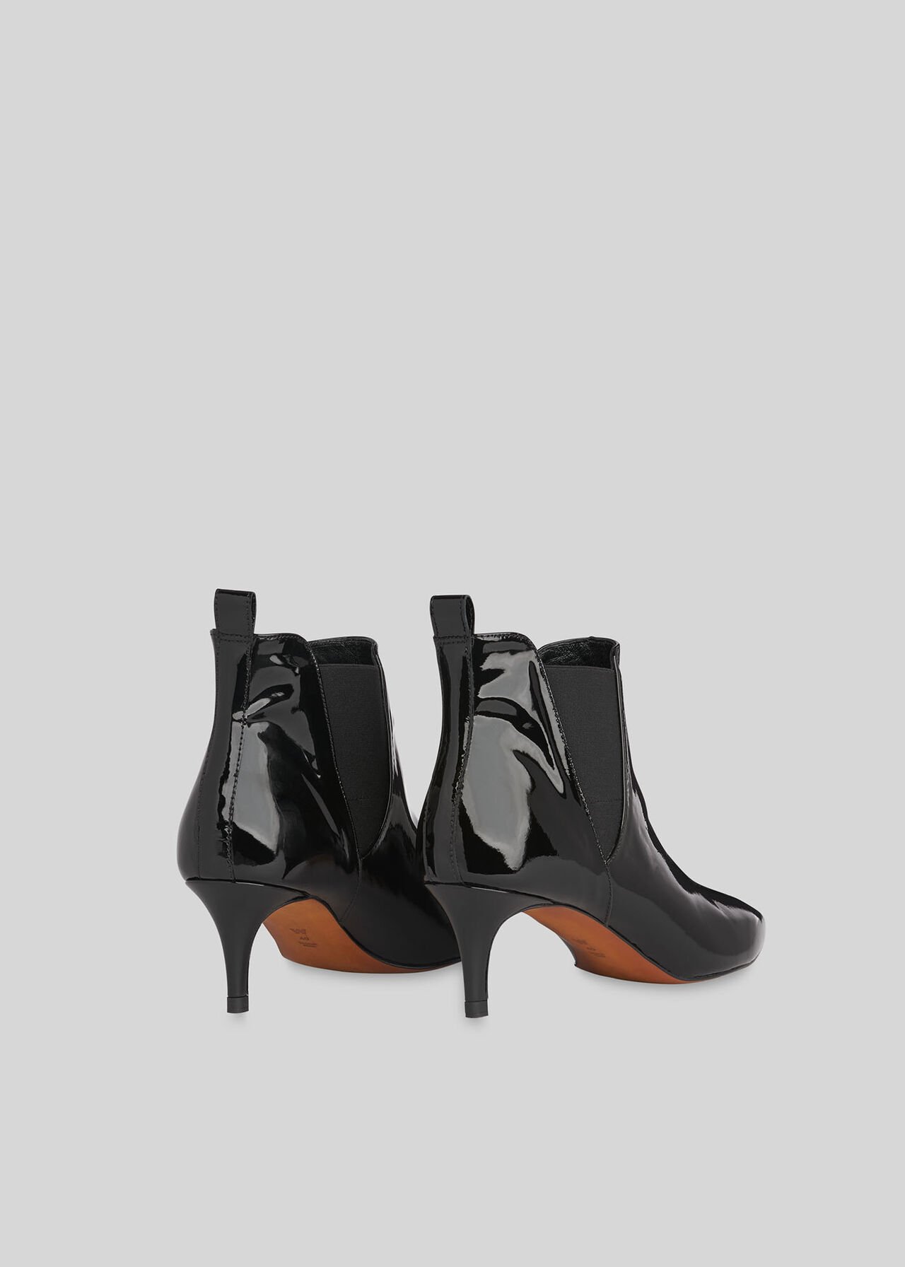 Orley Patent Kitten Heel Boot Black