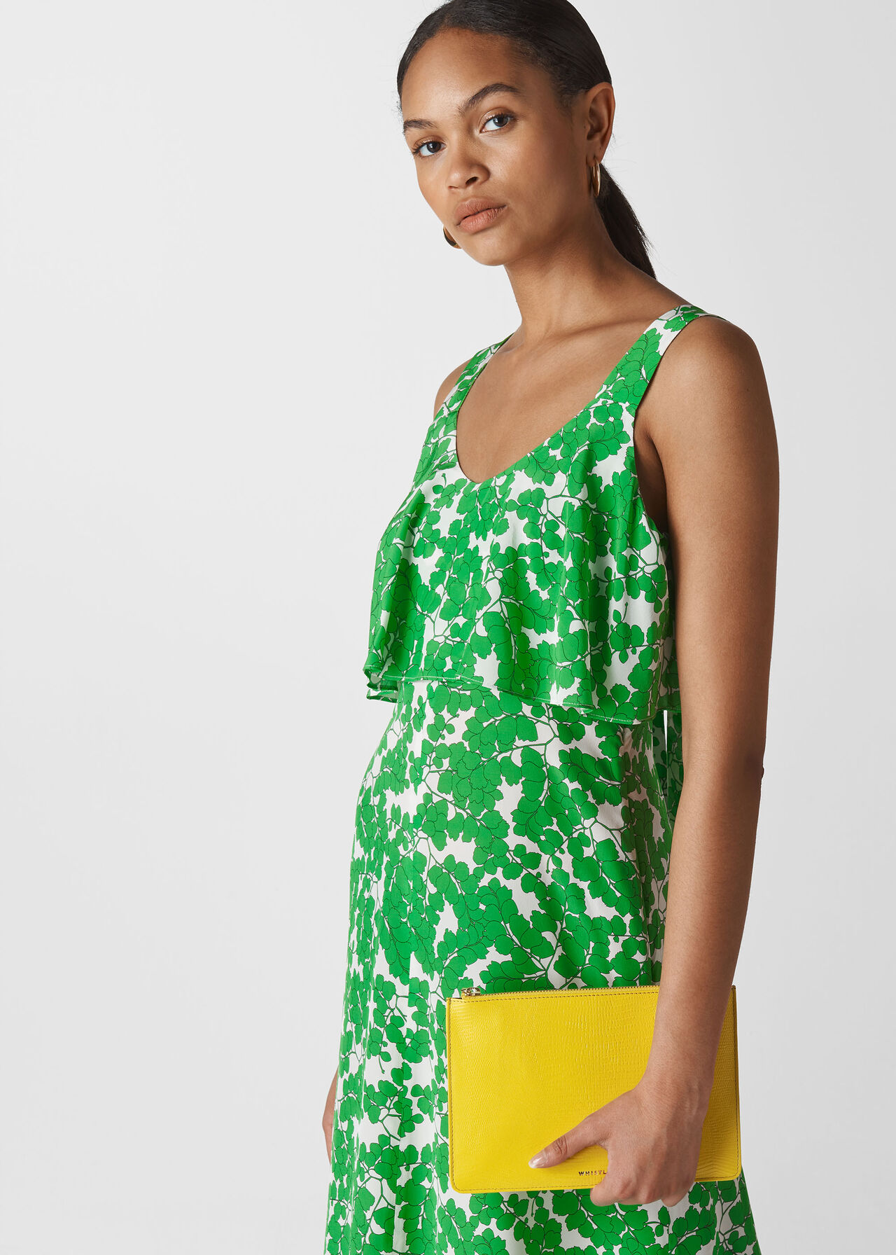 Shiny Lizard Small Clutch Yellow