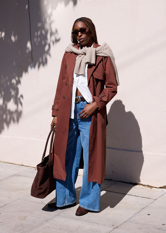 Brown Valentina Trench Coat