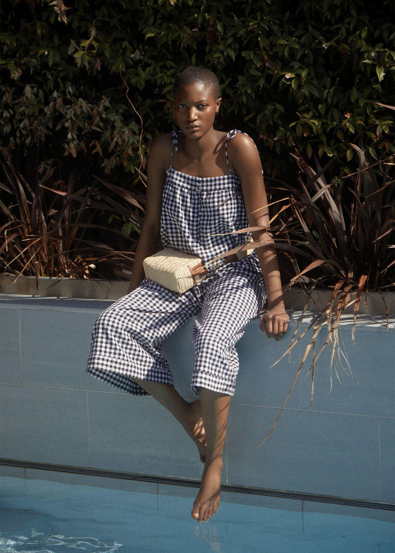 Penny Tie Gingham Jumpsuit