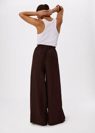 Petite Wide Leg Linen Trouser
