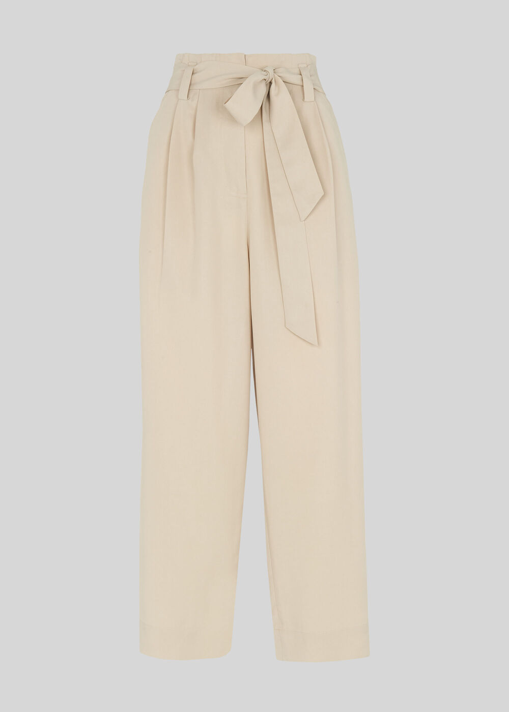 Paper Bag Belted Trouser Neutral