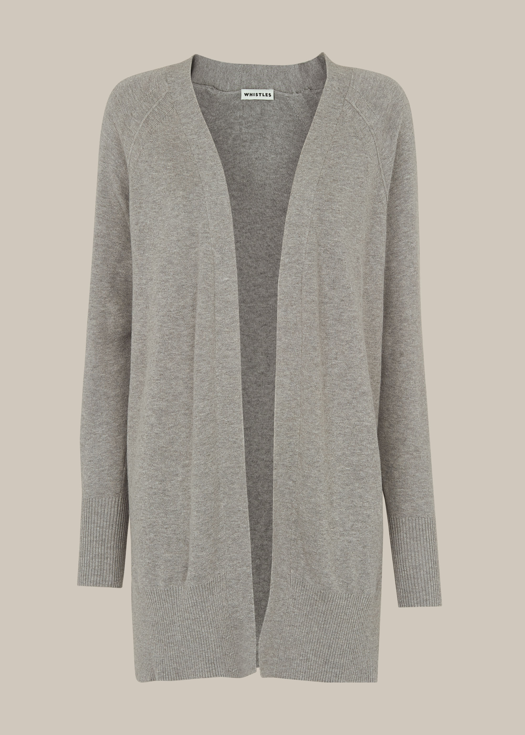 Grey long outlet line cardigan