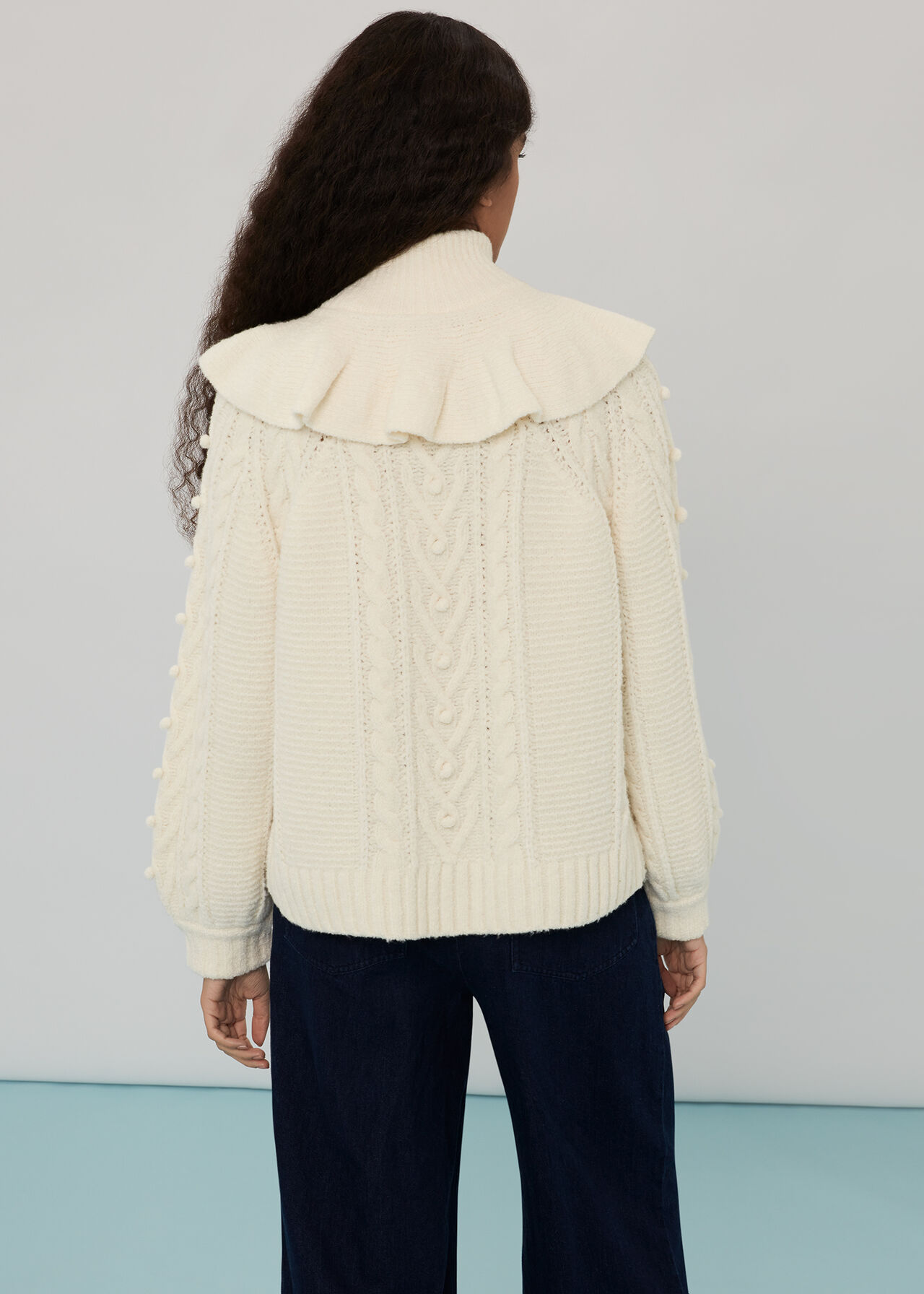 Electra Zip Frill Cable Knit