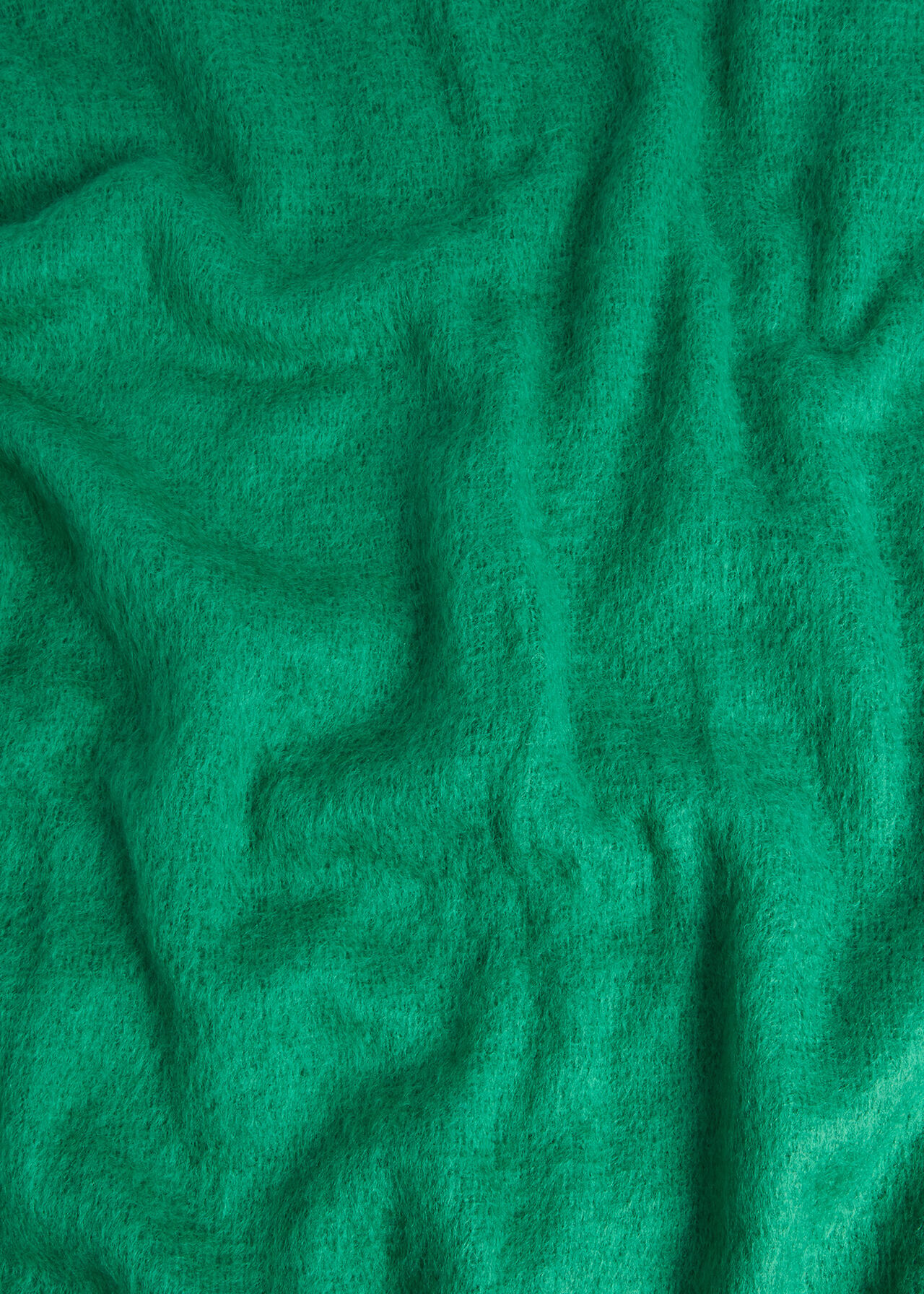 Open Weave Blanket Scarf Green