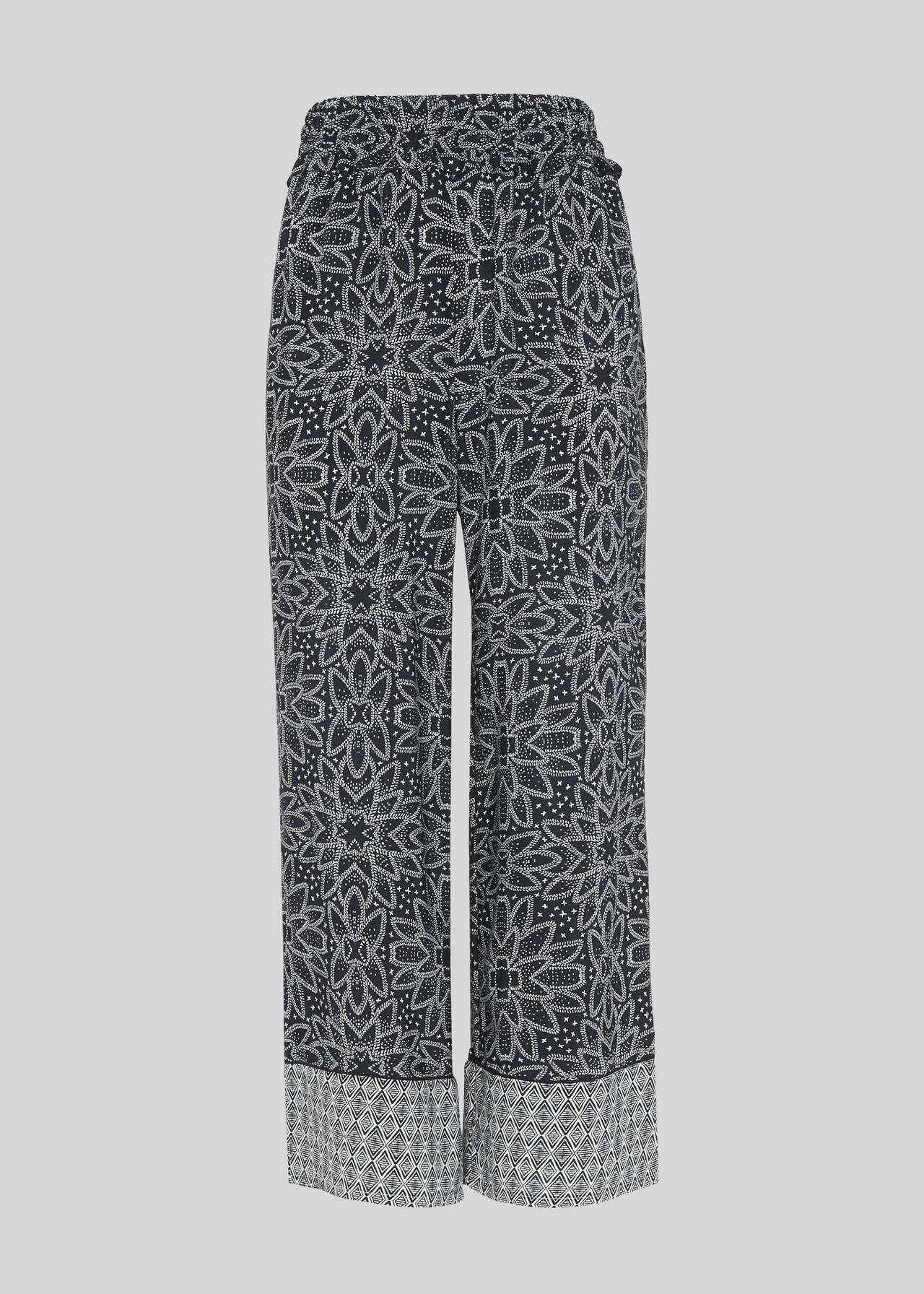 Riya Printed Trouser Navy