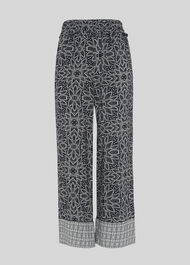 Riya Printed Trouser Navy