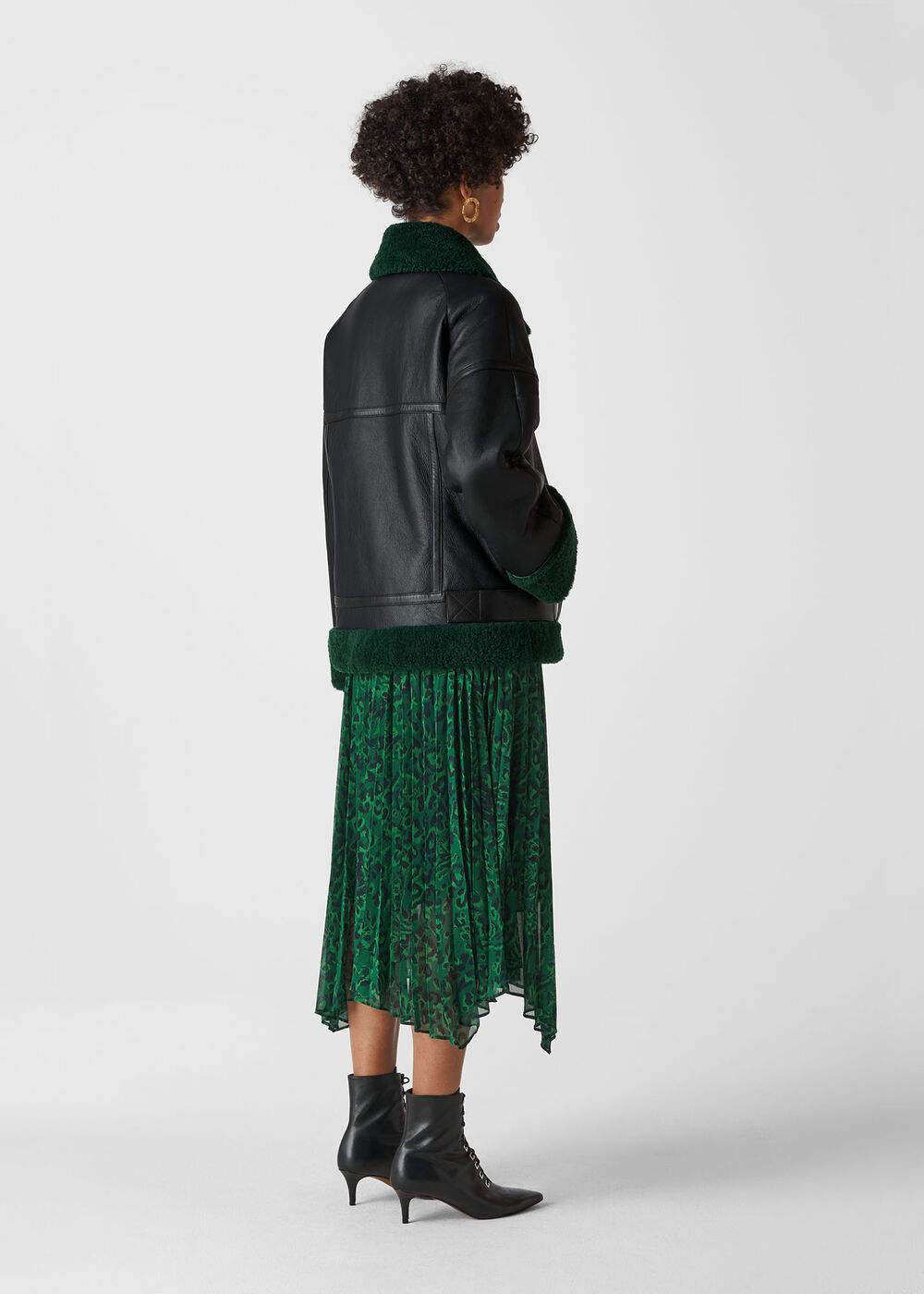 Longline Shearling Biker