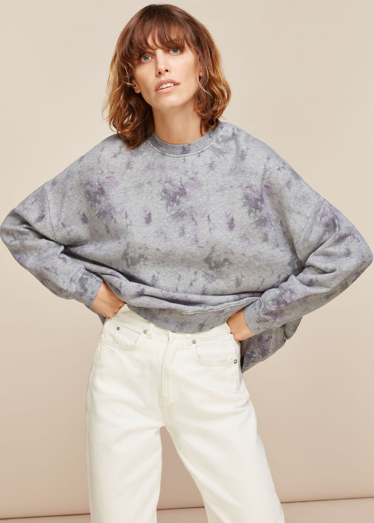 Grey/Multi Tie Dye Sweatshirt | WHISTLES