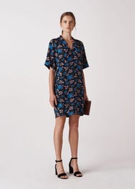 Elderberry Print Devyn Dress Black/Multi