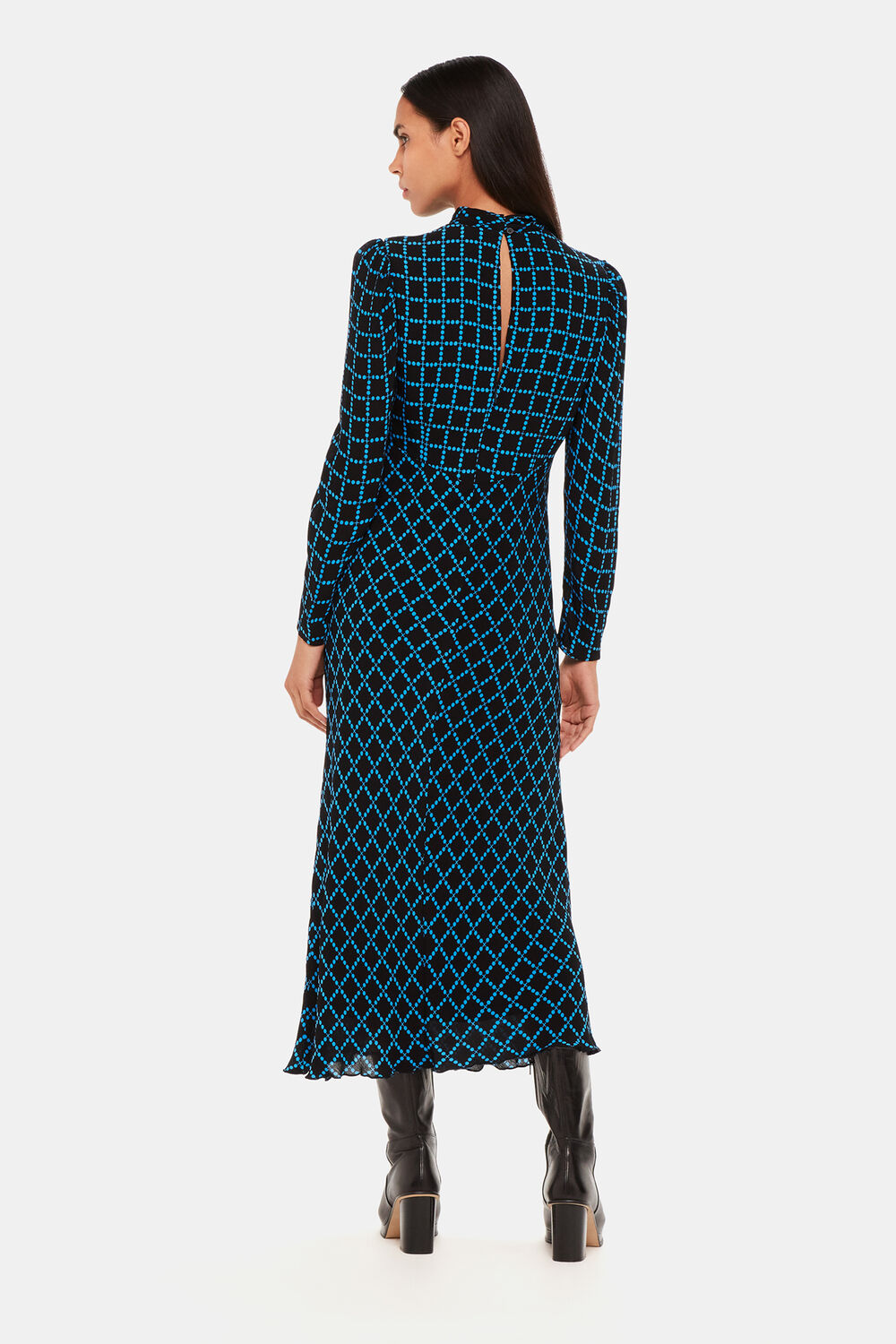 Abacus Check High Neck Dress