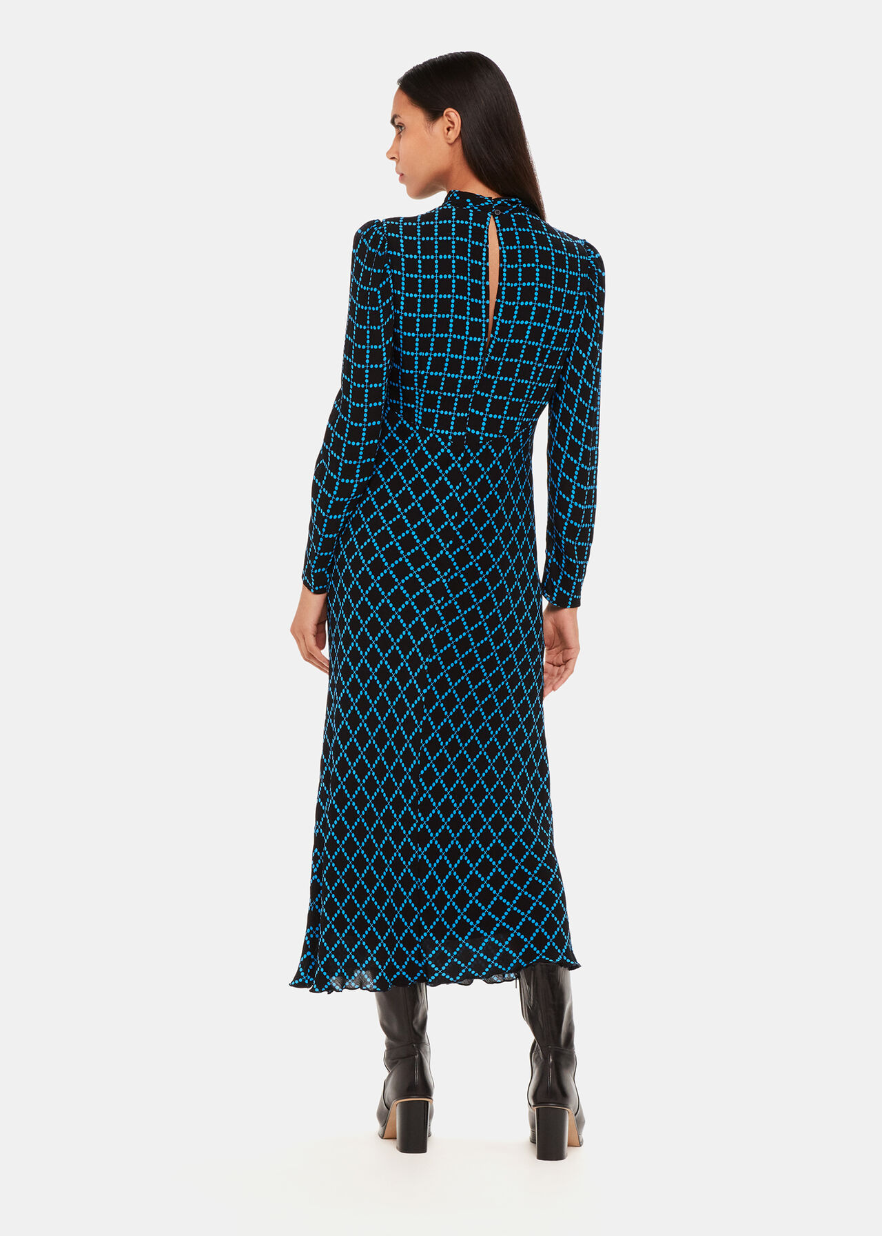 Abacus Check High Neck Dress