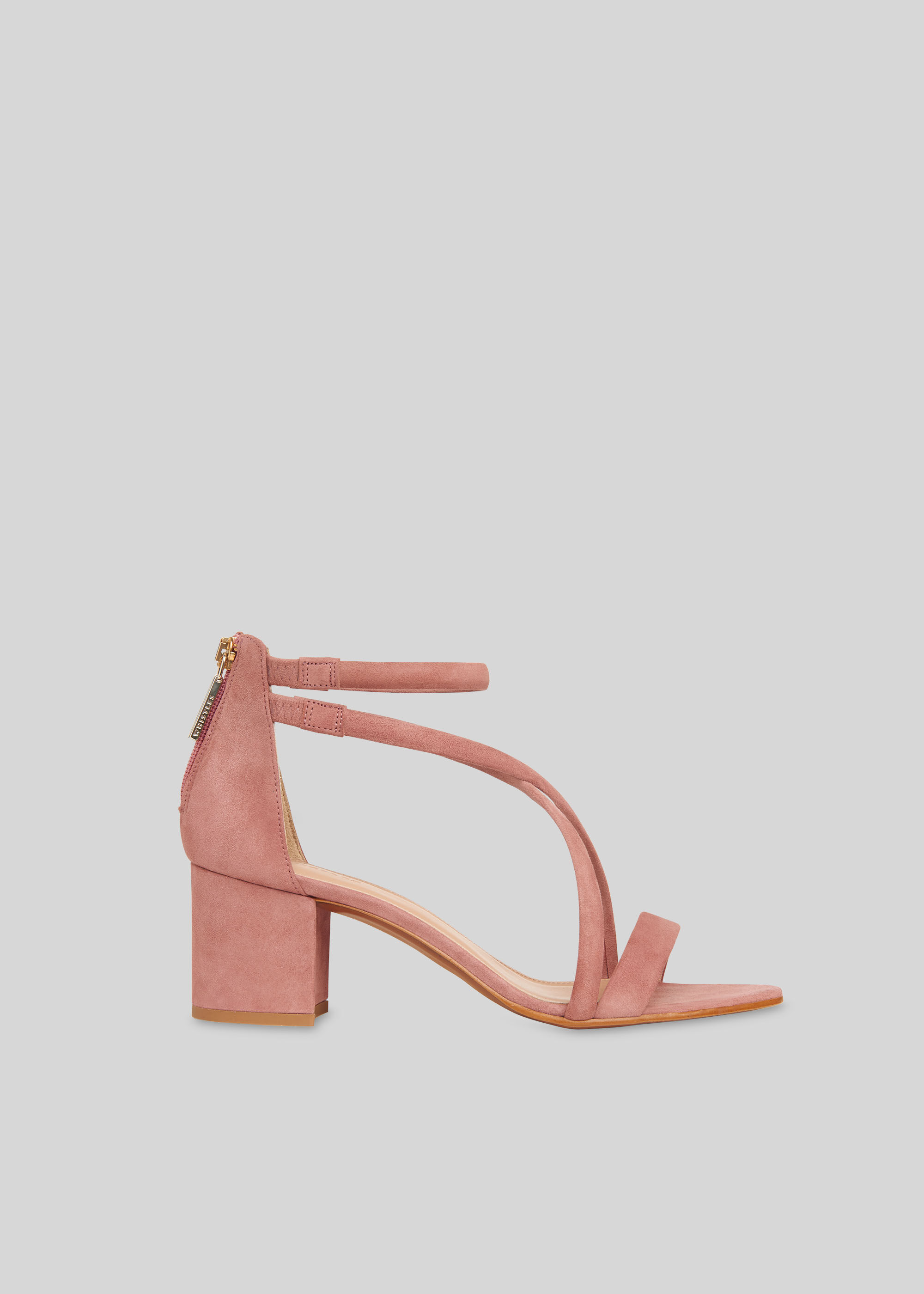 nude suede sandals