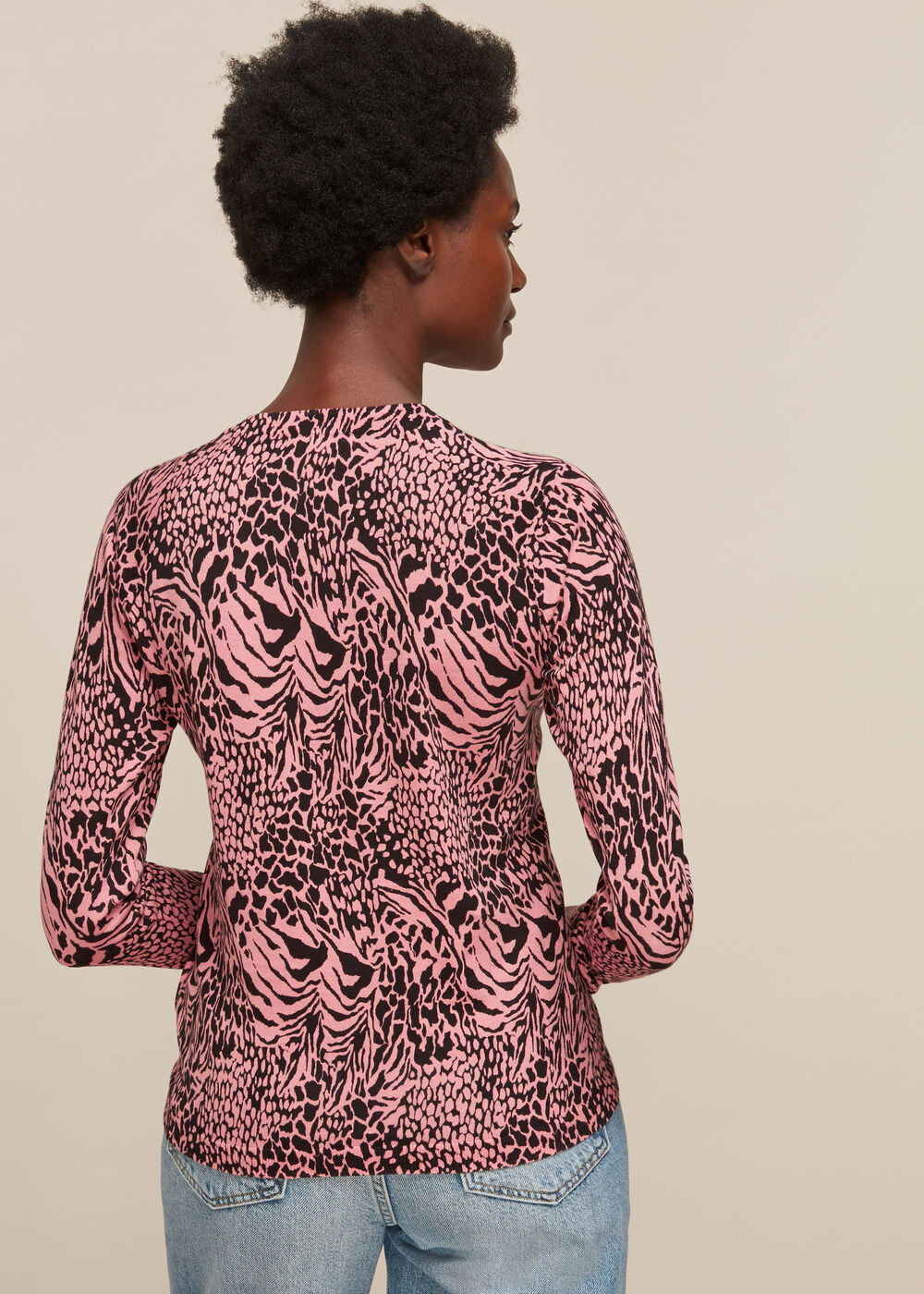 Desert Zebra Printed Crew Neck