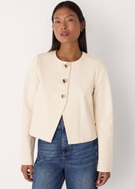 Petite Anne Ponte Button Jacket