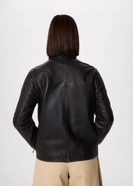 Kate Burnished Leather Jacket