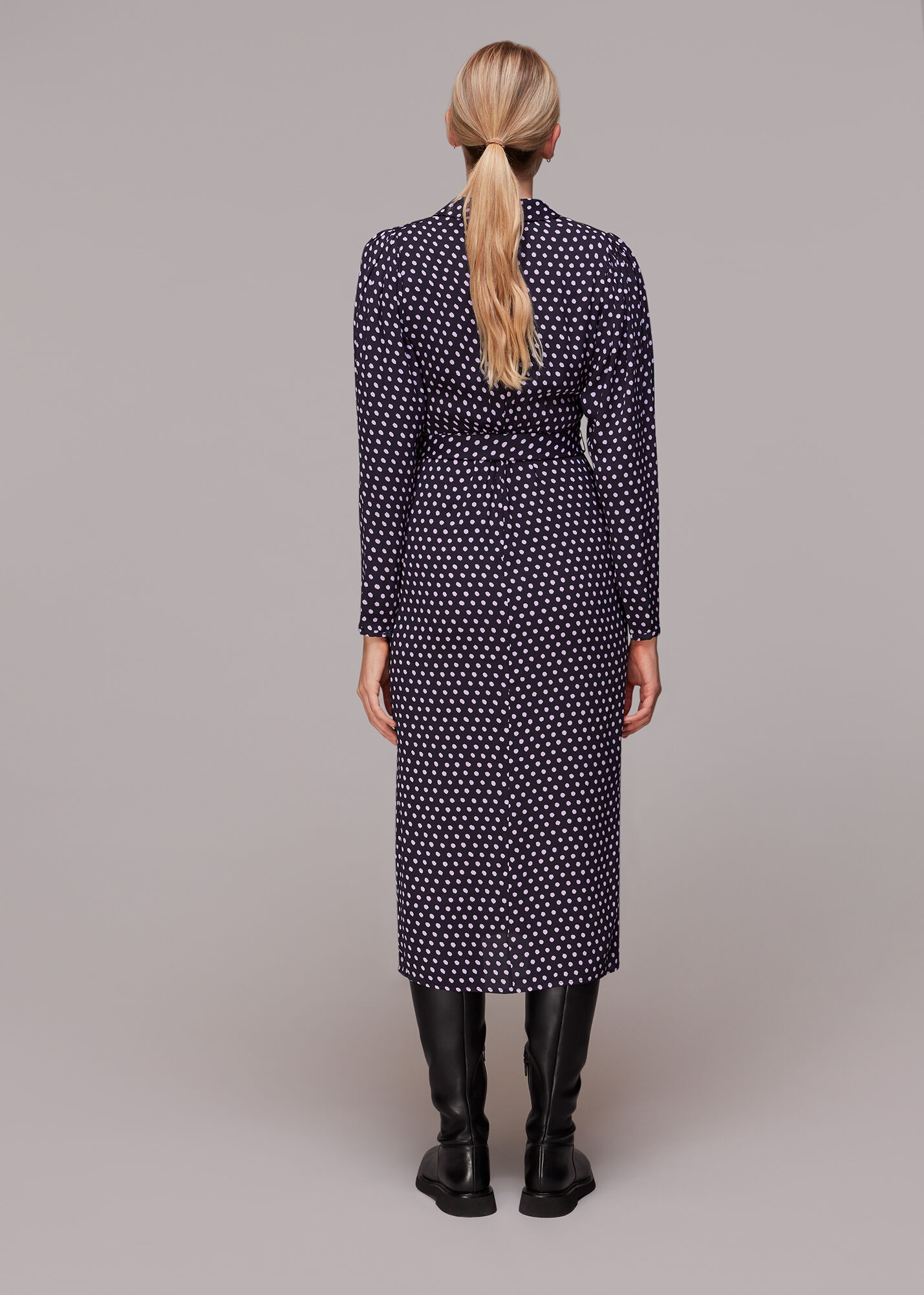 Whistles margot spot shirt sales dress