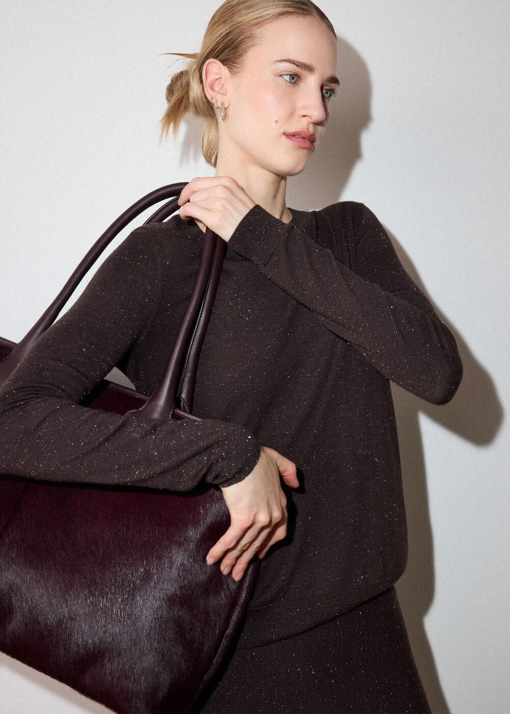 Brown Annie Sparkle Crew Neck