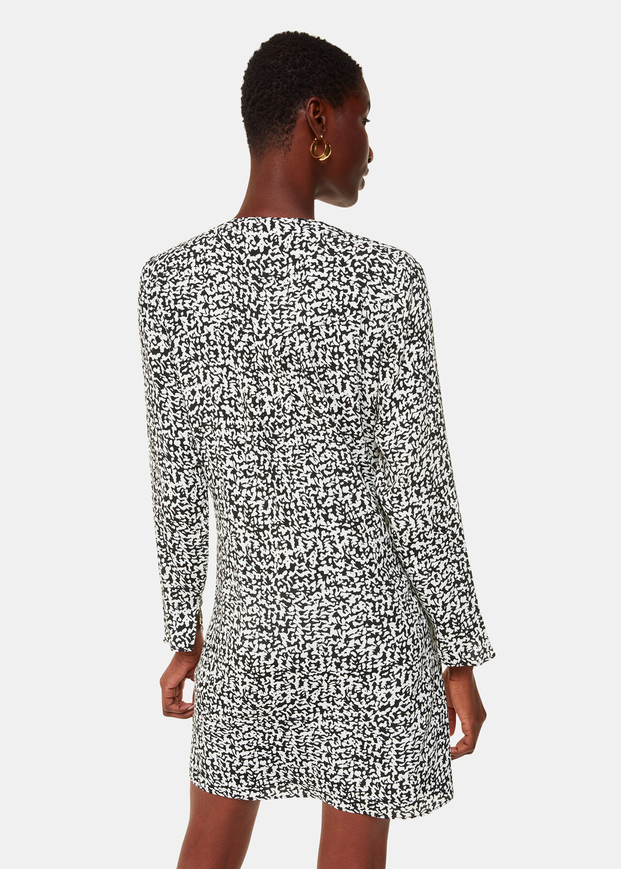 Scribble Print Flippy Dress