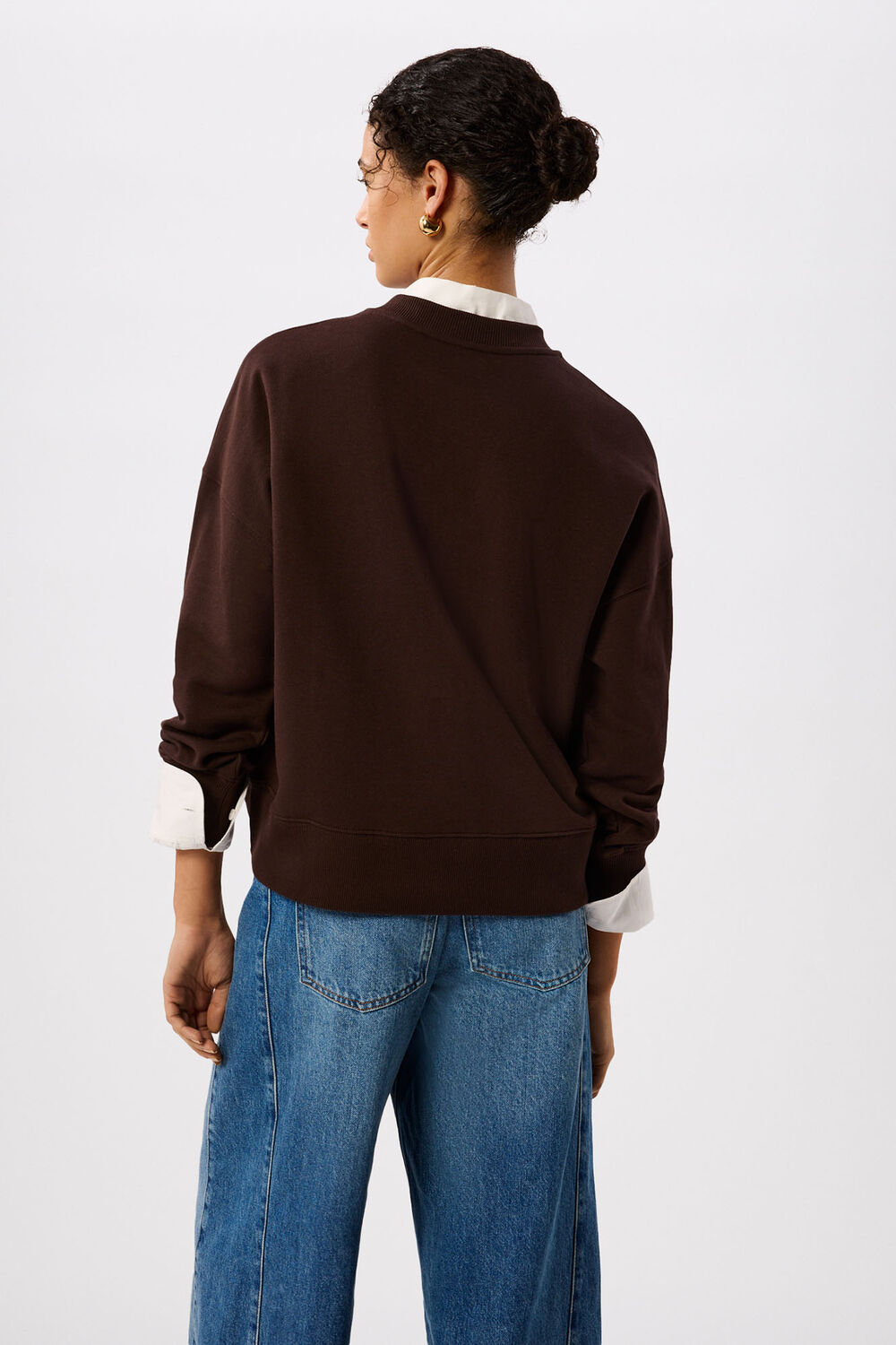 Chocolate Toujours Relaxed Cotton Sweat