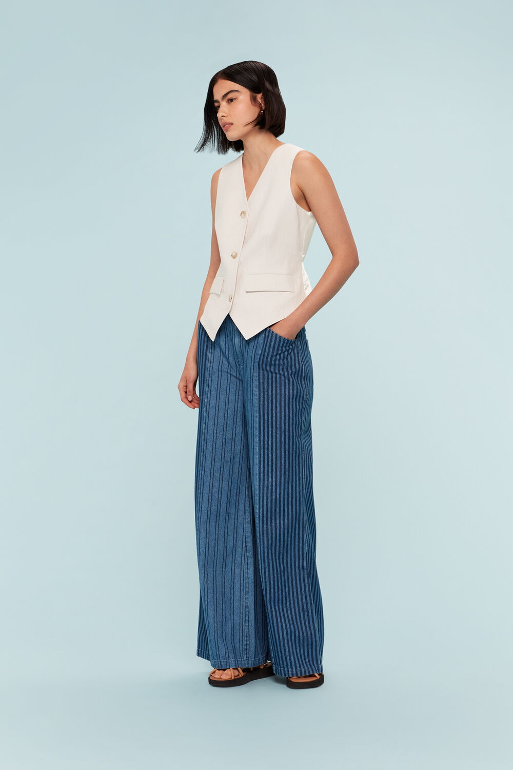 Bina Linen Waistcoat
