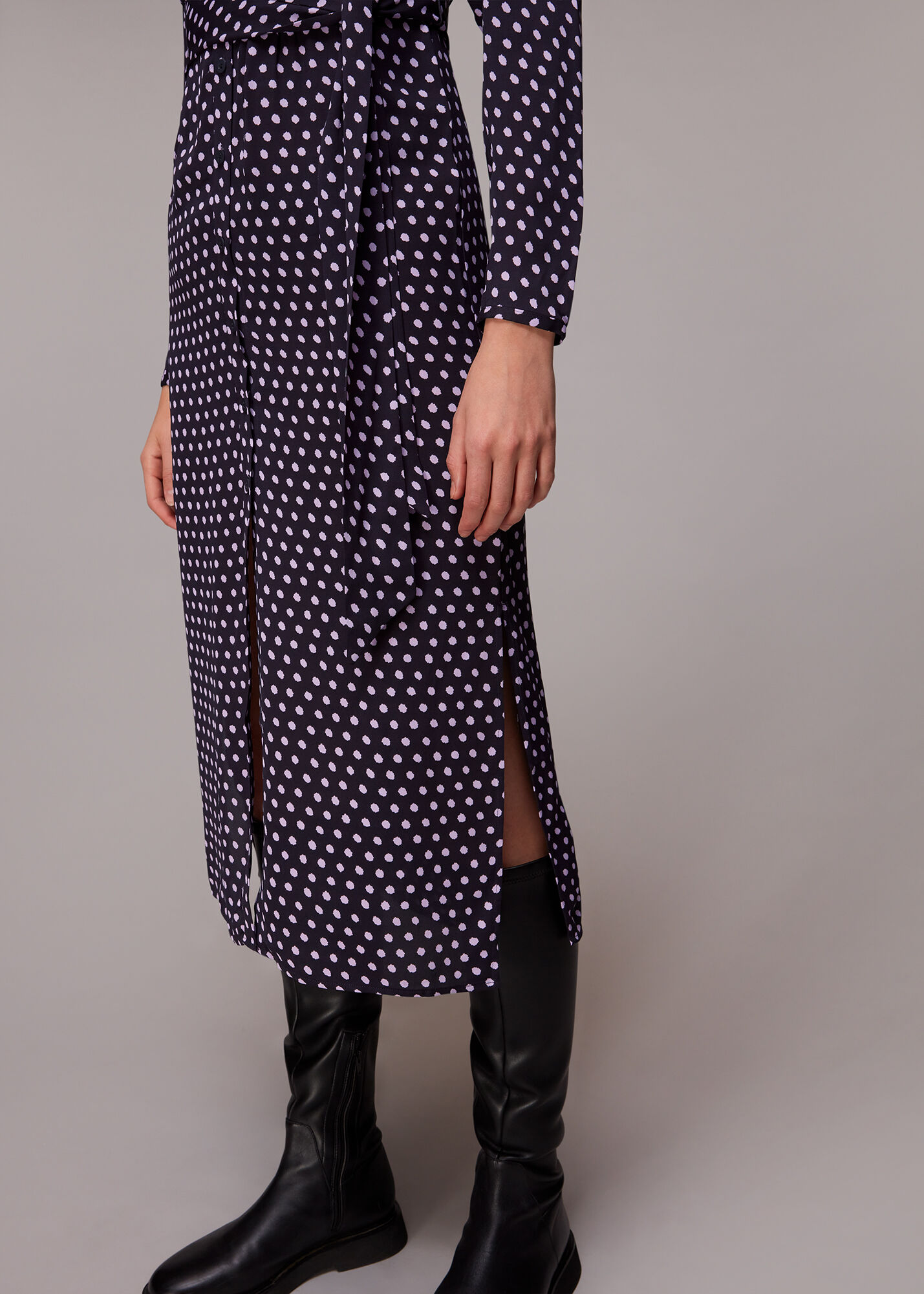 Multicolour Dotted Spot Print Shirt Dress WHISTLES