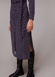 Dotted Spot Print Shirt Dress