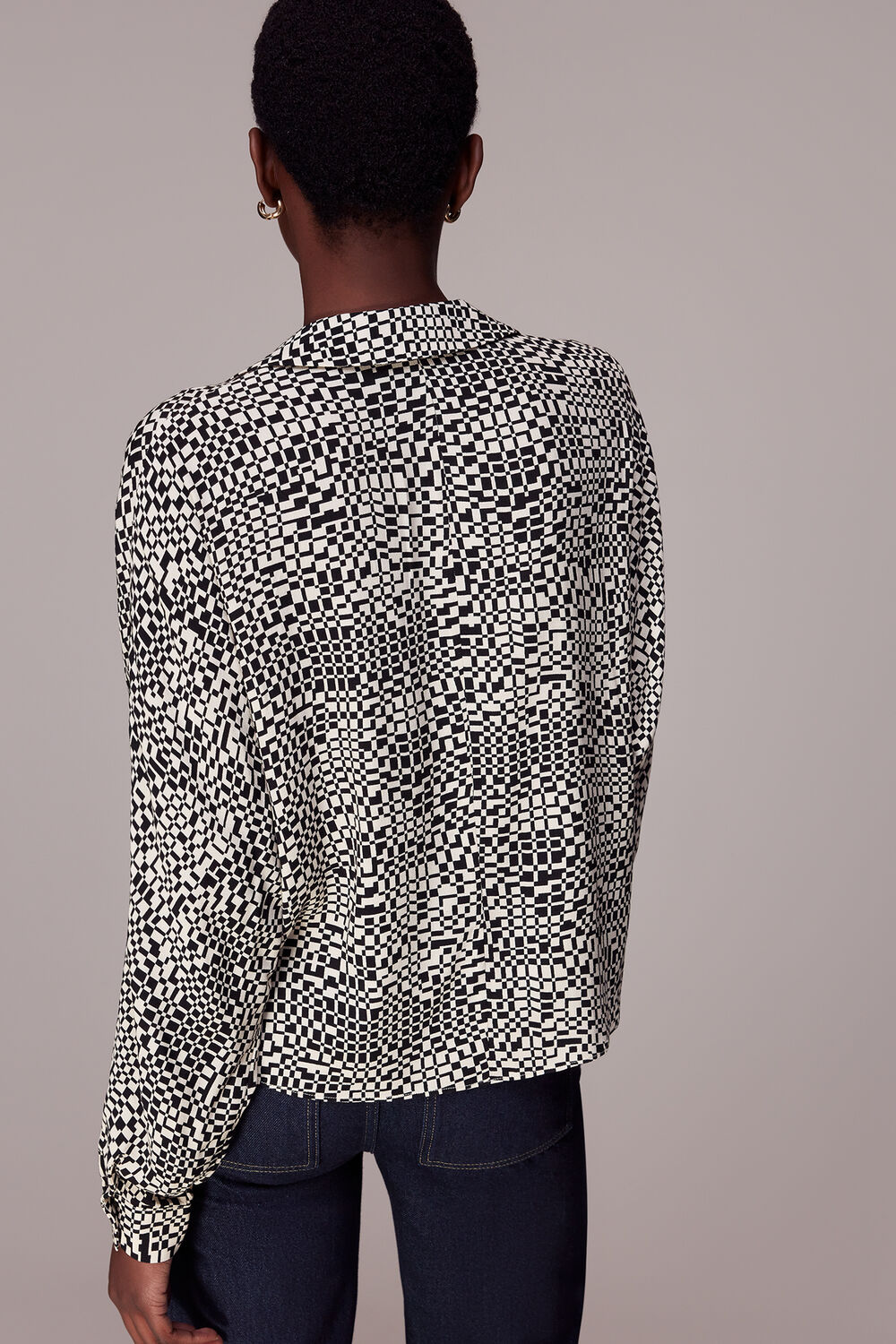 Multicolour Checkerboard Ramona Blouse