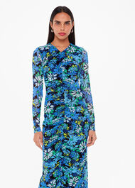 Retro Floral Mesh Dress