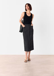 Sienna Plisse Midi Skirt