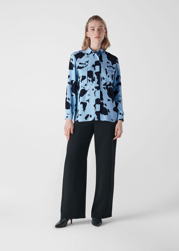 Cow Print Military Shirt