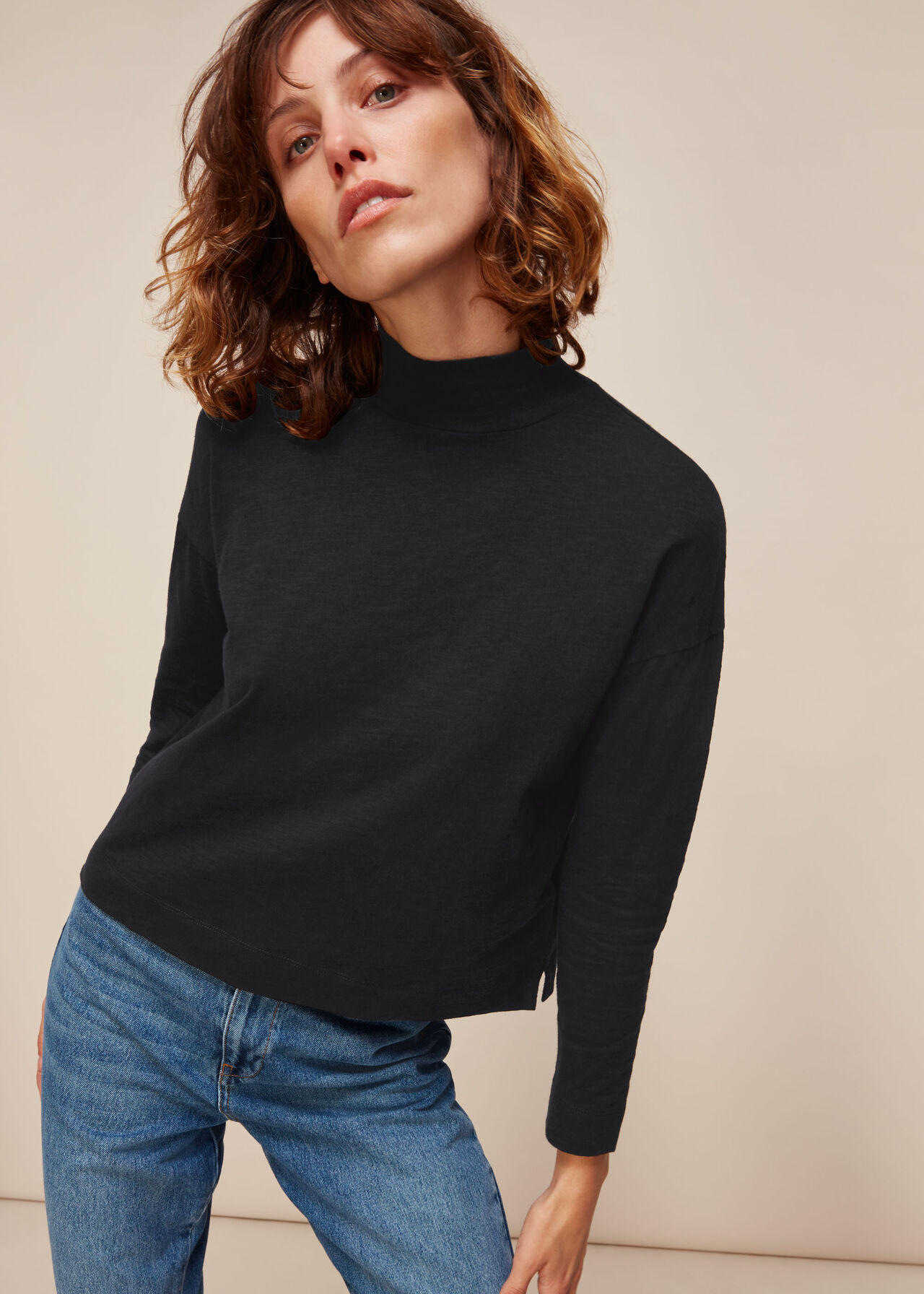 High Neck Relaxed Top