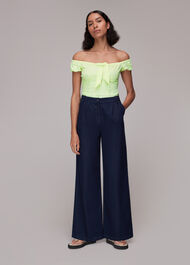 Off Shoulder Tie Front Top