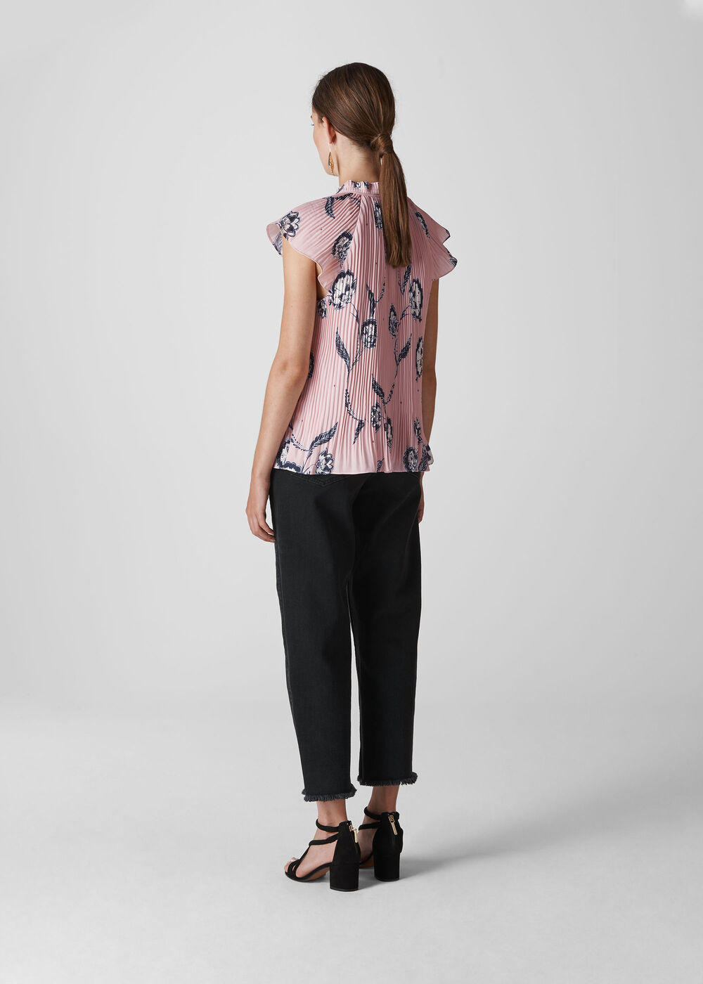Giselle Ruffle Top Pink/Multi